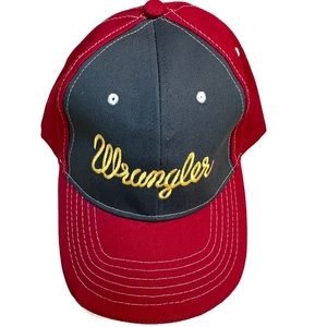 WRANGLER Unisex Basebal Cap Maroon/Blue Adjustable-NWOT